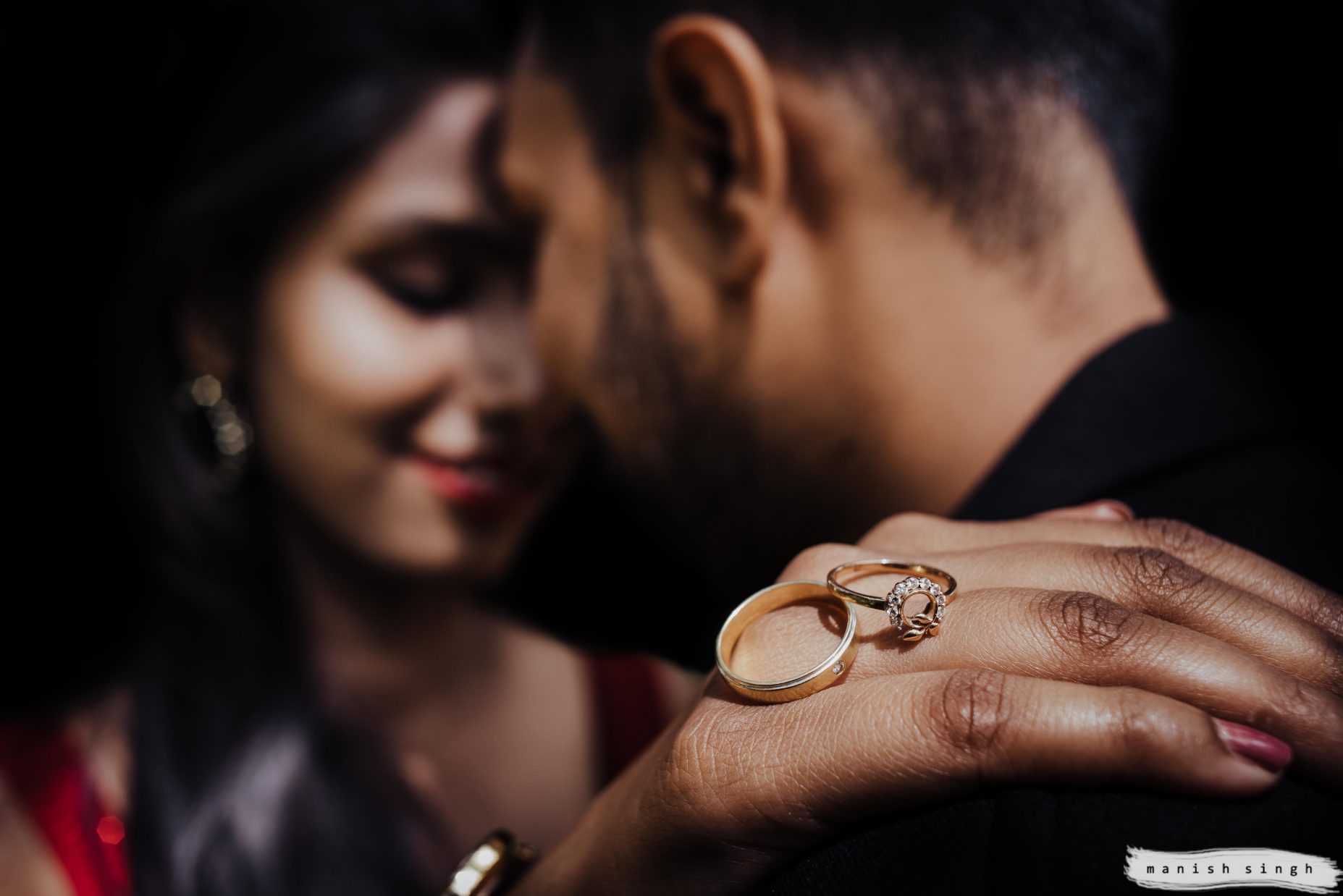 Couple Hands with Engagement Rings Stock Photo - Image of heena, indian:  181723656